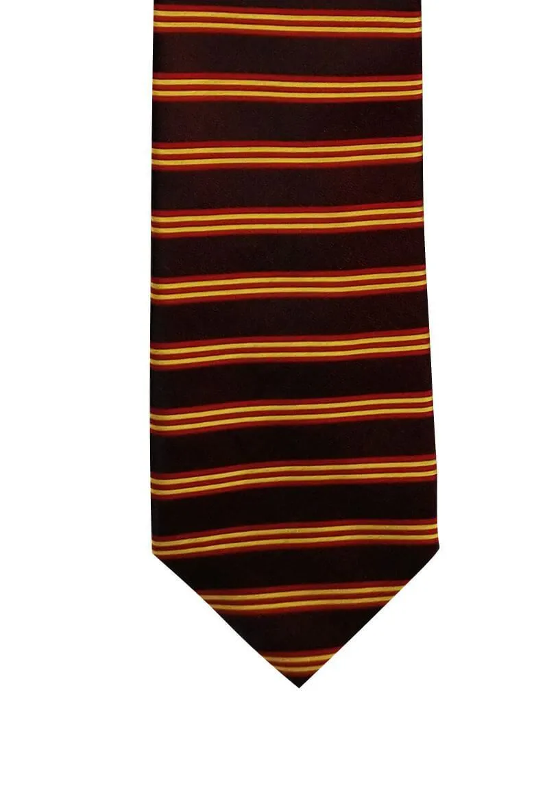 Ruby Red Horizontal Striped Tie