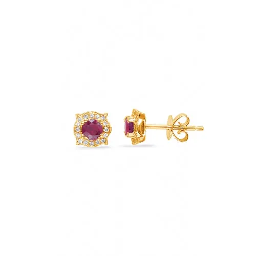 S. Kashi & Sons Ruby Earrings E8139-RYG