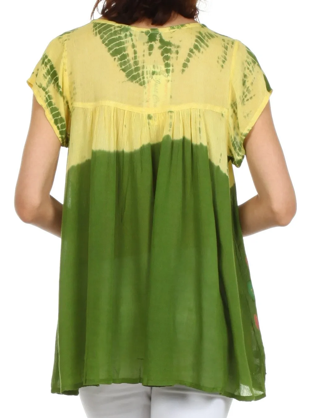 Sakkas Talisa Embroidered Gauzy Blouse