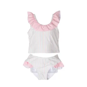 Seacrest Pastel Stripe Two-Piece Swimsuit