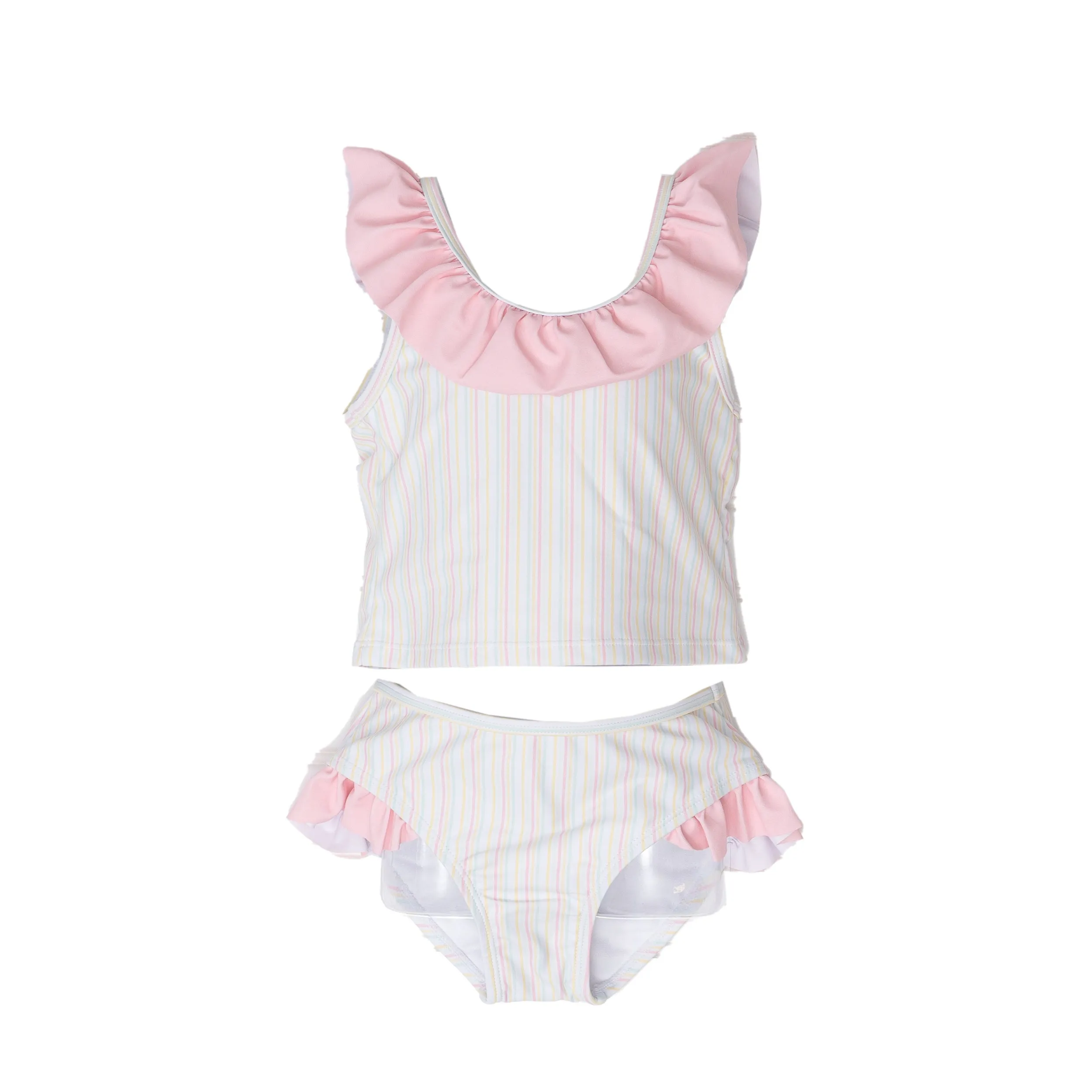 Seacrest Pastel Stripe Two-Piece Swimsuit