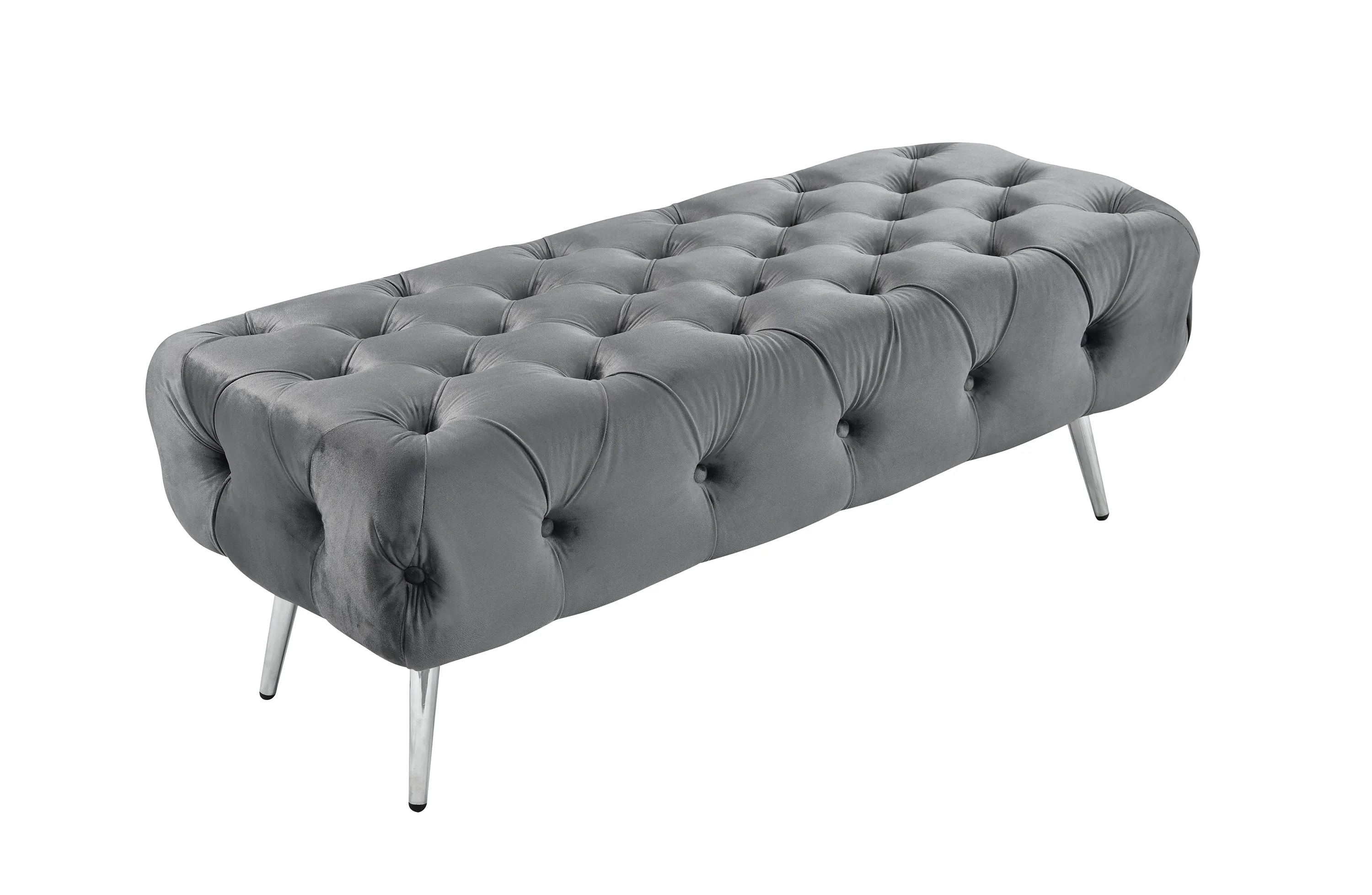 Shirley Ottoman Silver Frame - 5 Colours Available