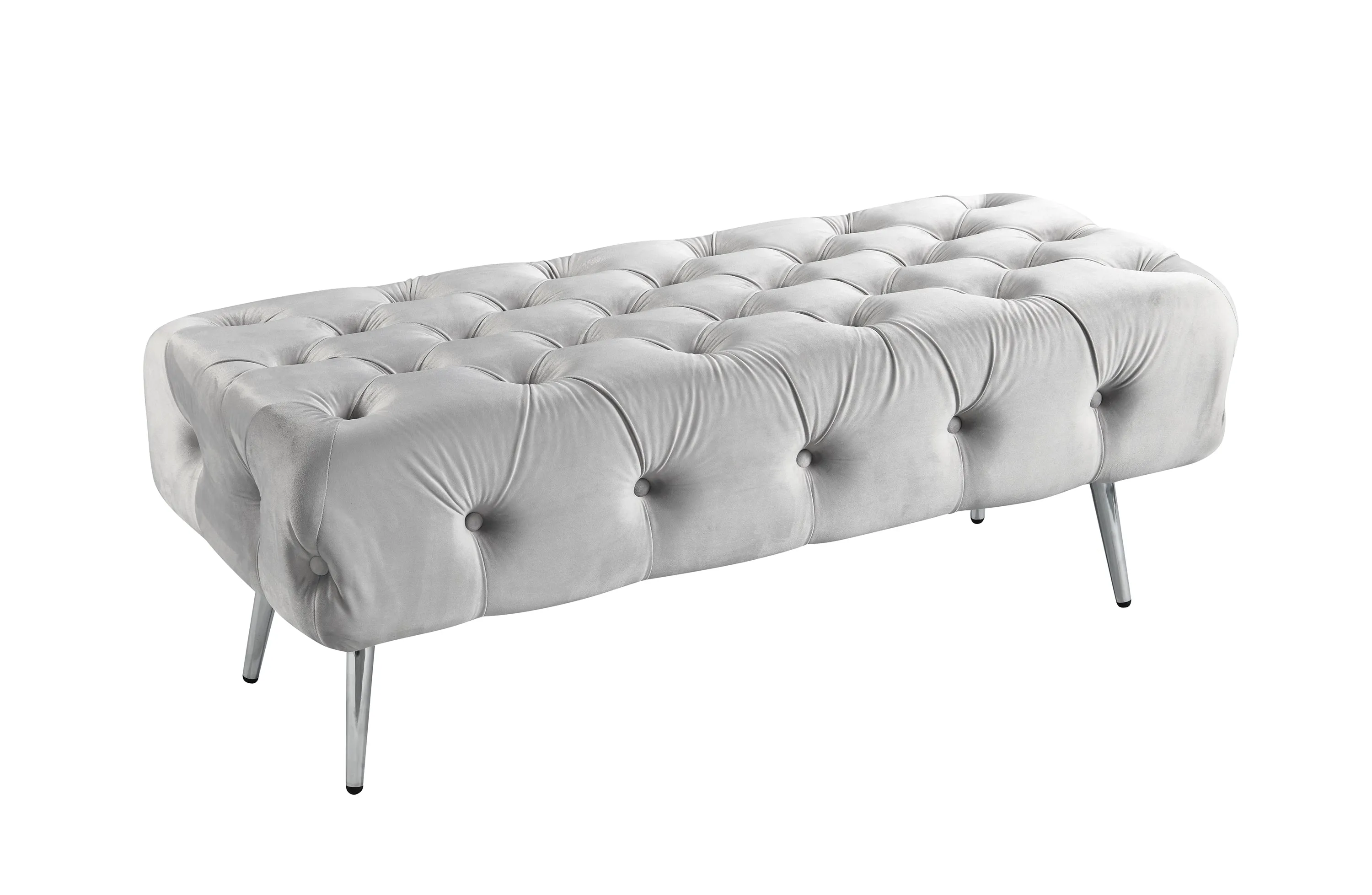 Shirley Ottoman Silver Frame - 5 Colours Available