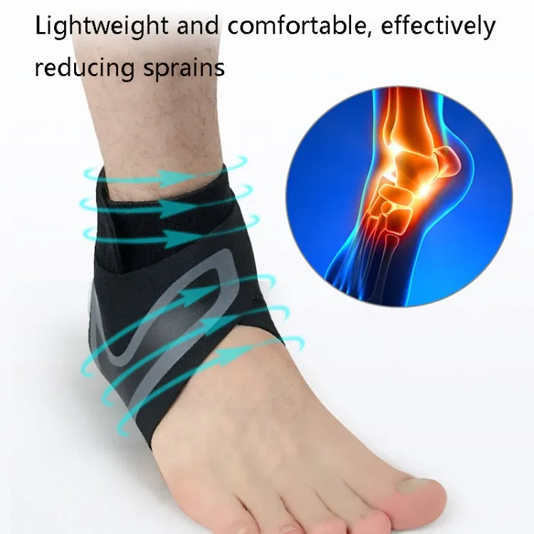 Sports Compression Anti-Sprain Ankle Guard Outdoor Basketball Football Climbing Protective Gear, Specification: S, Right Foot (Black Red)