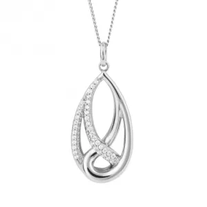 Sterling Silver Platinum Pendant P5322C