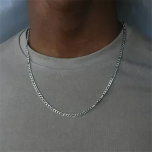 SUMENG New Punk Figaro Chain Necklace Silver Color Gold Color Alloy Long Necklace For Men Hip Hop Fashion Jewelry Gifts 2024