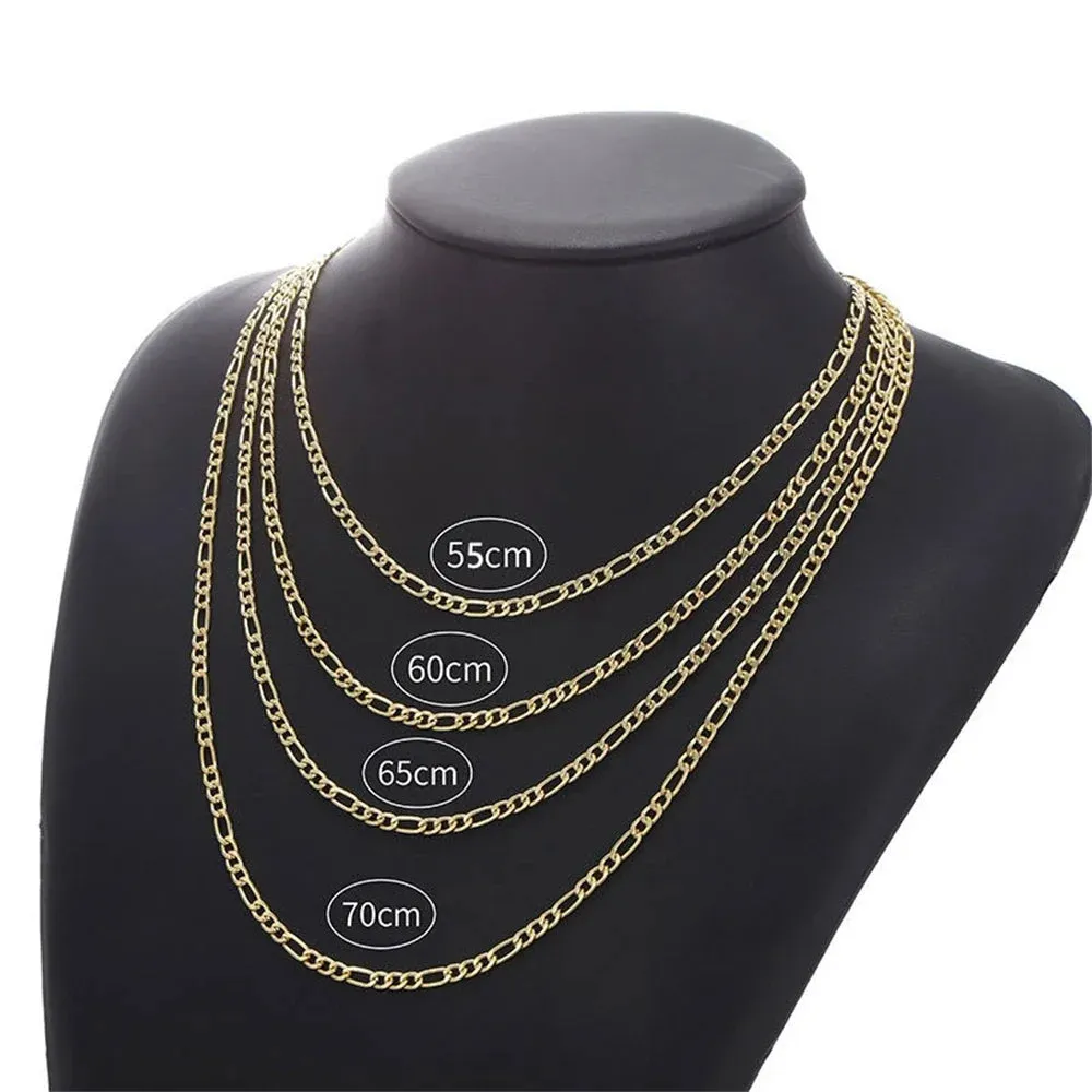 SUMENG New Punk Figaro Chain Necklace Silver Color Gold Color Alloy Long Necklace For Men Hip Hop Fashion Jewelry Gifts 2024