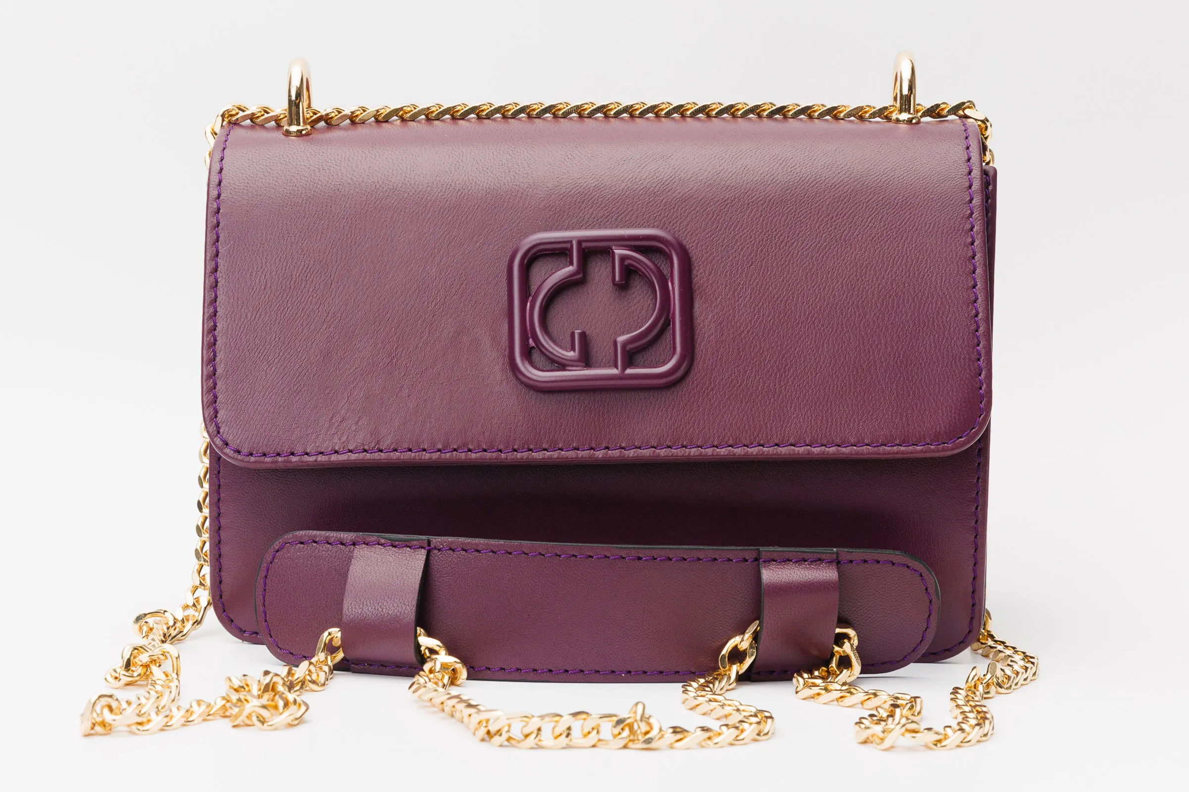 The Maneadero Purple Leather Handbag