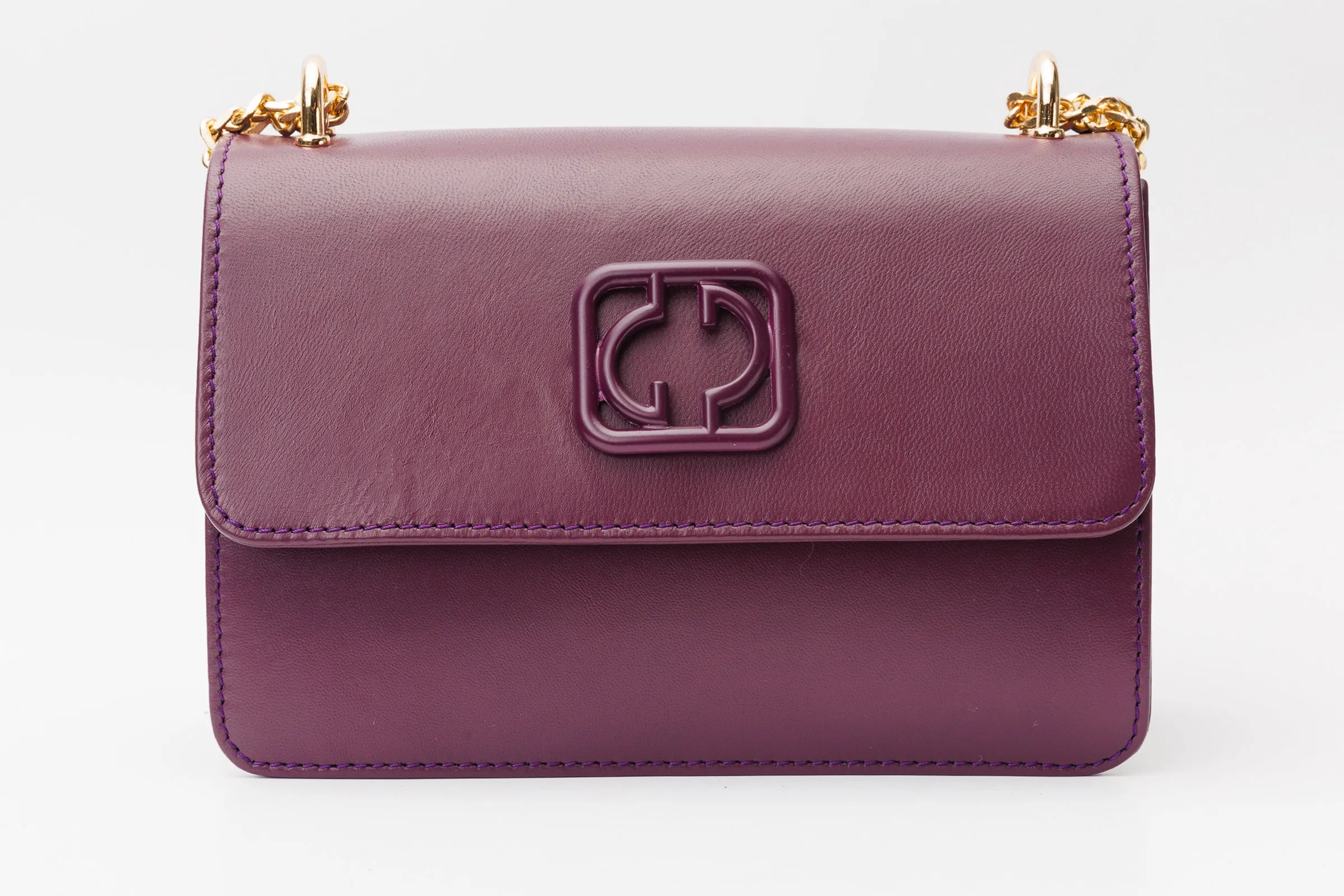 The Maneadero Purple Leather Handbag