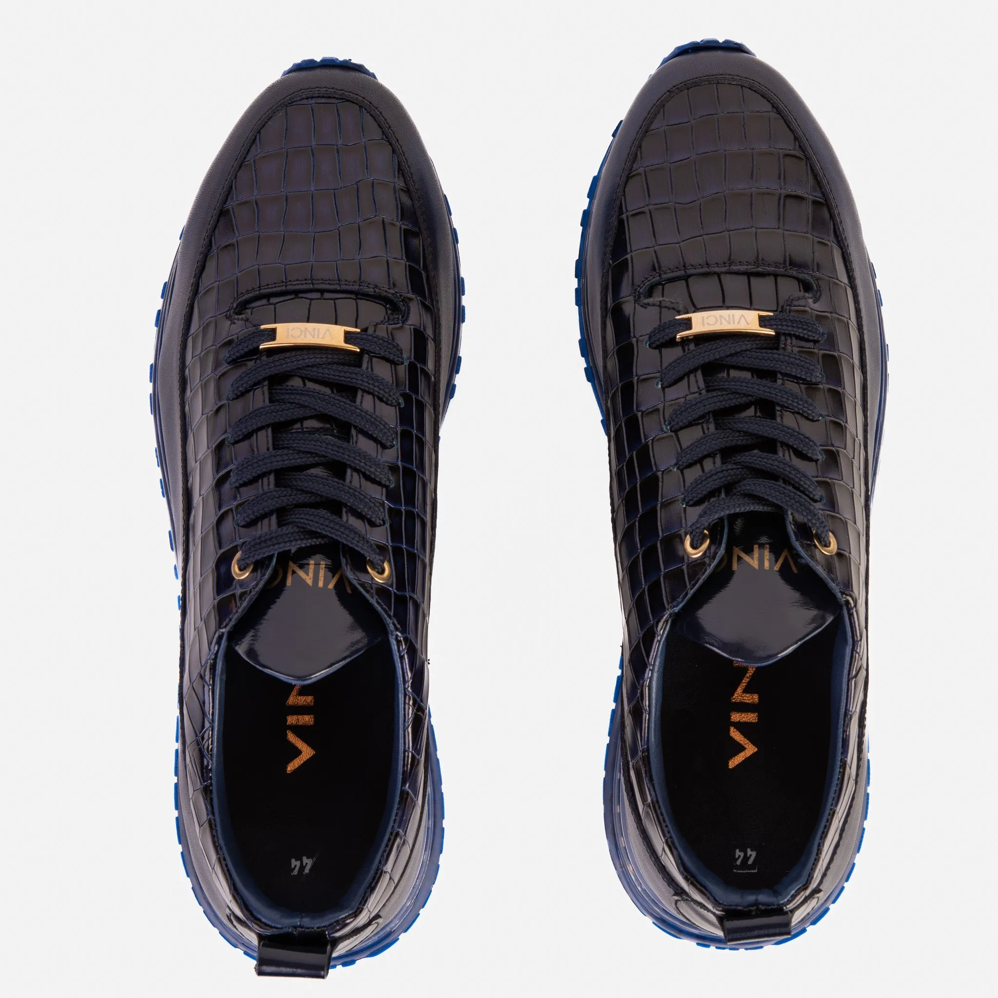 The Marseille Navy Blue Leather Men Sneaker