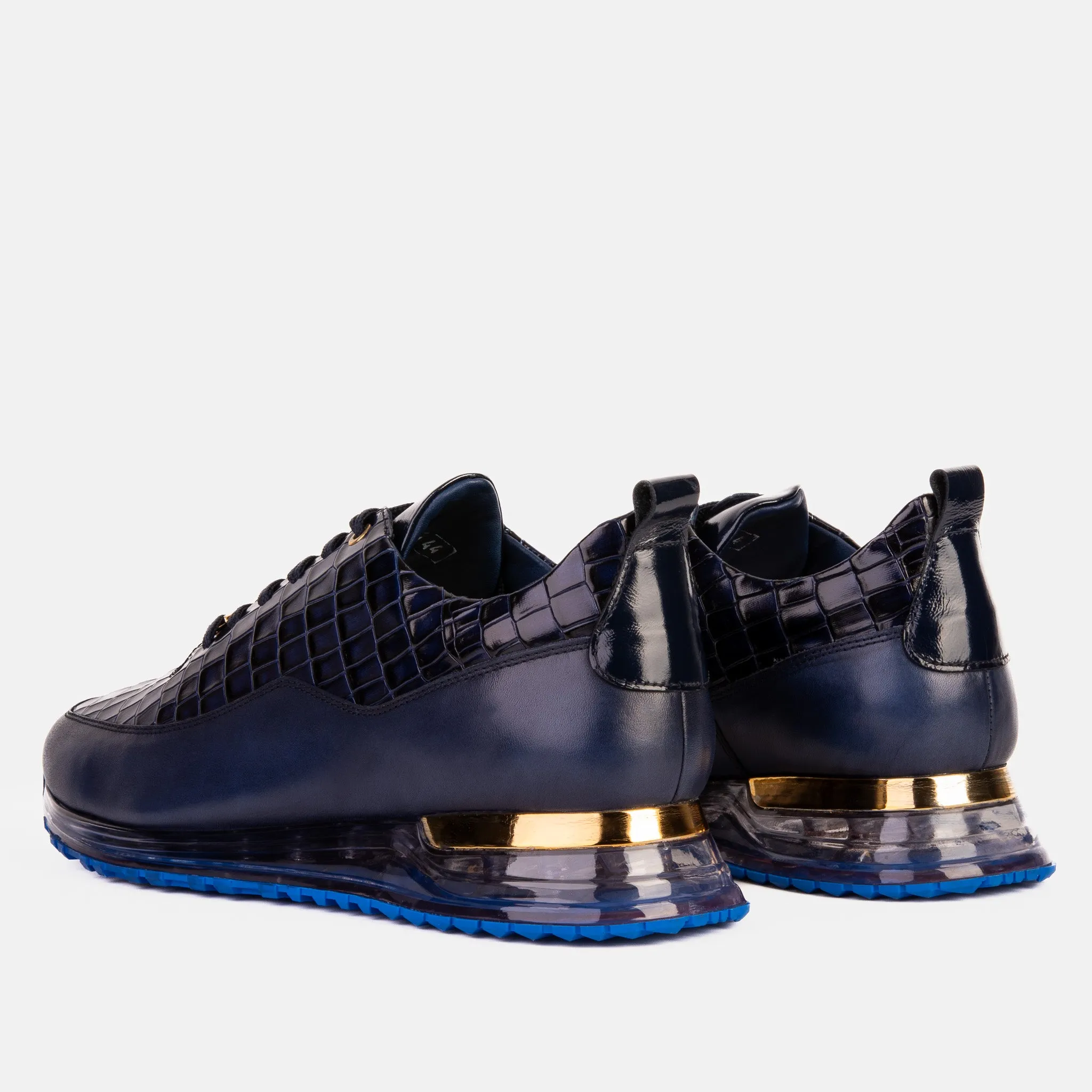 The Marseille Navy Blue Leather Men Sneaker