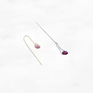 Tourmaline Gemstone Thread Earrings