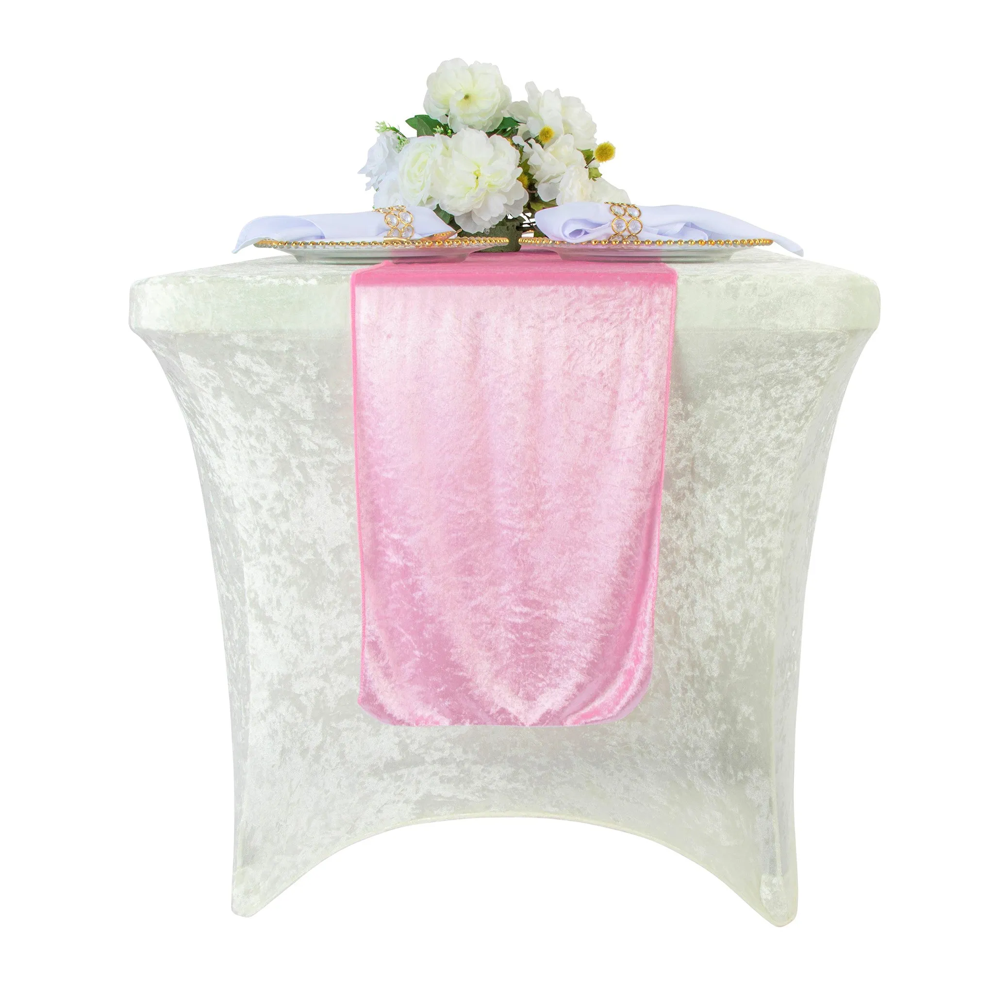 Velvet Table Runner - Pink