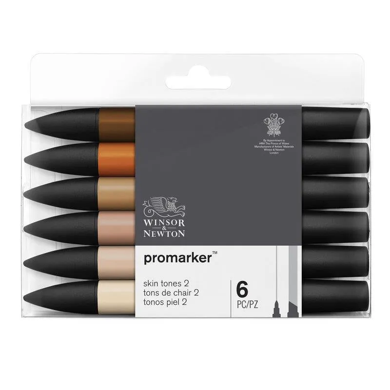 Winsor & Newton Promarker Skintones 2 Set 6pk